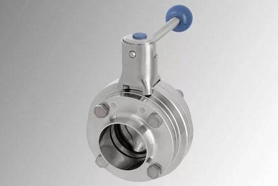 Дисковый кран межфланцевый компактный